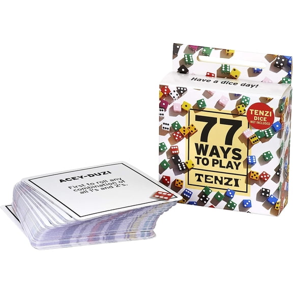 Tenzi 77 Ways To Play The Addon Card Set For The Dice Party Game Ages 7 To 97