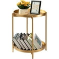 thumbnail image 1 of TeoKJ 2 Tier Side Table Metal End Table Small Nightstand Accent Table with Two Removable Tray for Bedroom Small Spaces - Gold, 1 of 5