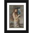 thumbnail image 1 of Teodor Axentowicz 11x14 Black Ornate Wood Framed Double Matted Museum Art Print Titled: Girl with a Blue Vase (Tears) (1900), 1 of 5