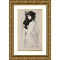 thumbnail image 1 of Teodor Axentowicz 15x24 Gold Ornate Framed and Double Matted Museum Art Print Titled - Young Woman with a Vase (circa 1903), 1 of 4