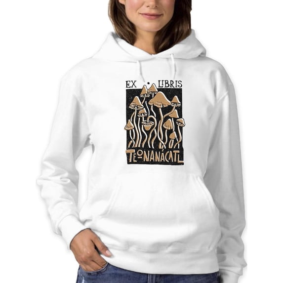 Teonanacatl Stencil Art Hoodie Women -Image by Shutterstock, Female 4X-Large