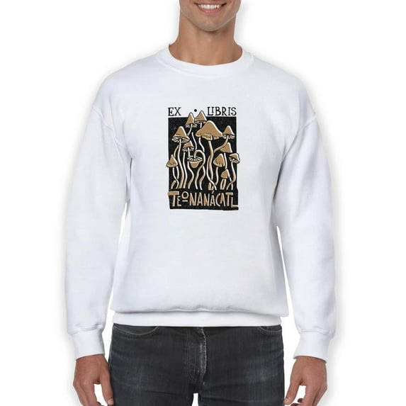 Teonanacatl Stencil Art Sweatshirt Men -Image by Shutterstock, Male 3X-Large