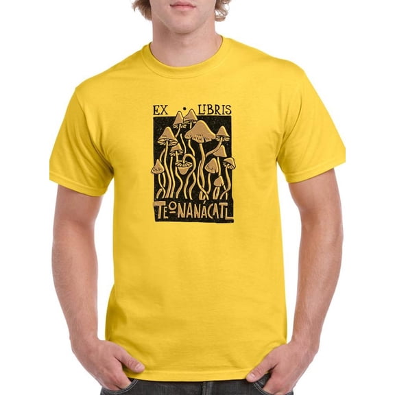 Teonanacatl Stencil Art T-Shirt Men -Image by Shutterstock, Male 5X-Large