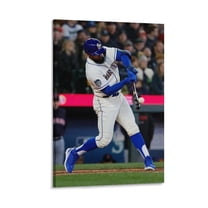 Teoscar Hernández Canvas Poster Wall Art Poster Scroll Canvas Painting Picture Living Room Decor Home 12x18inch(30x45cm)