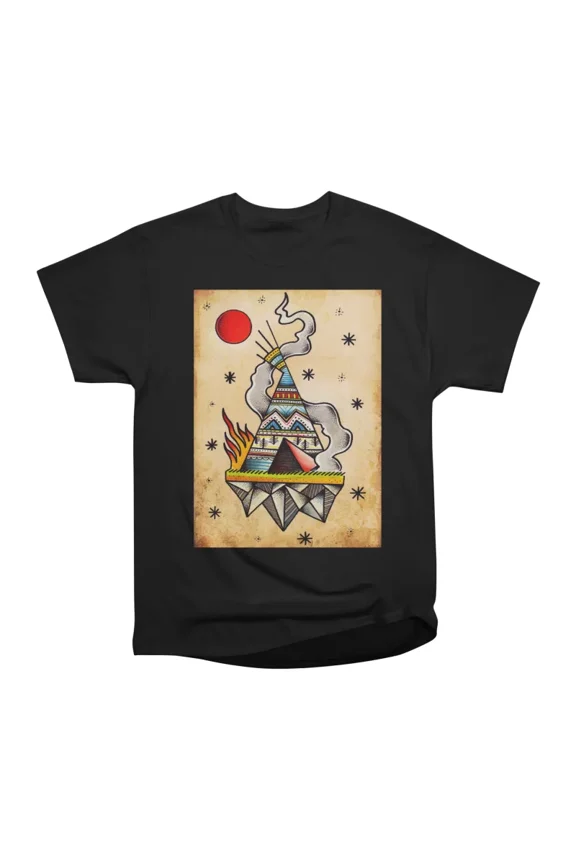 Tepee Tattoo Design T-Shirt Tee Gift For Him Merch For Her Apparel For Friend 1