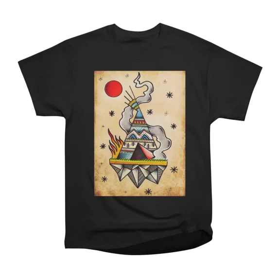 Tepee Tattoo Design T-Shirt Tee Gift For Him Merch For Her Apparel For Friend 1