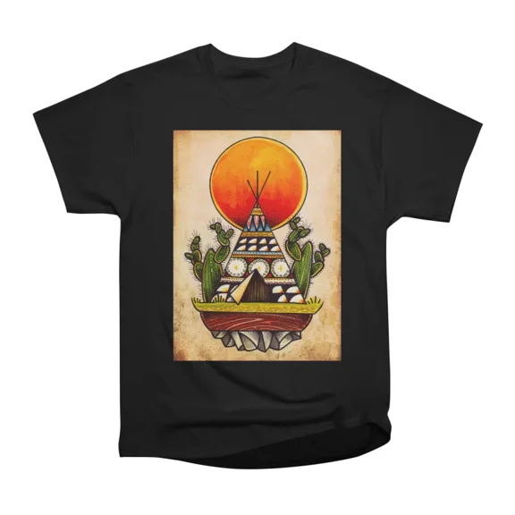 Tepee Tattoo Design T-Shirt Tee Gift For Him Merch For Her Apparel For Friend