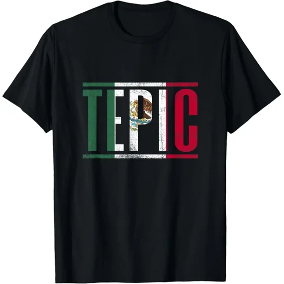 Tepic, Nayarit Con La Bandera De Mãƒâ©Xico T-Shirt Unisex S-5XL Hot Trending Shirt, Vintage Birthday Gift
