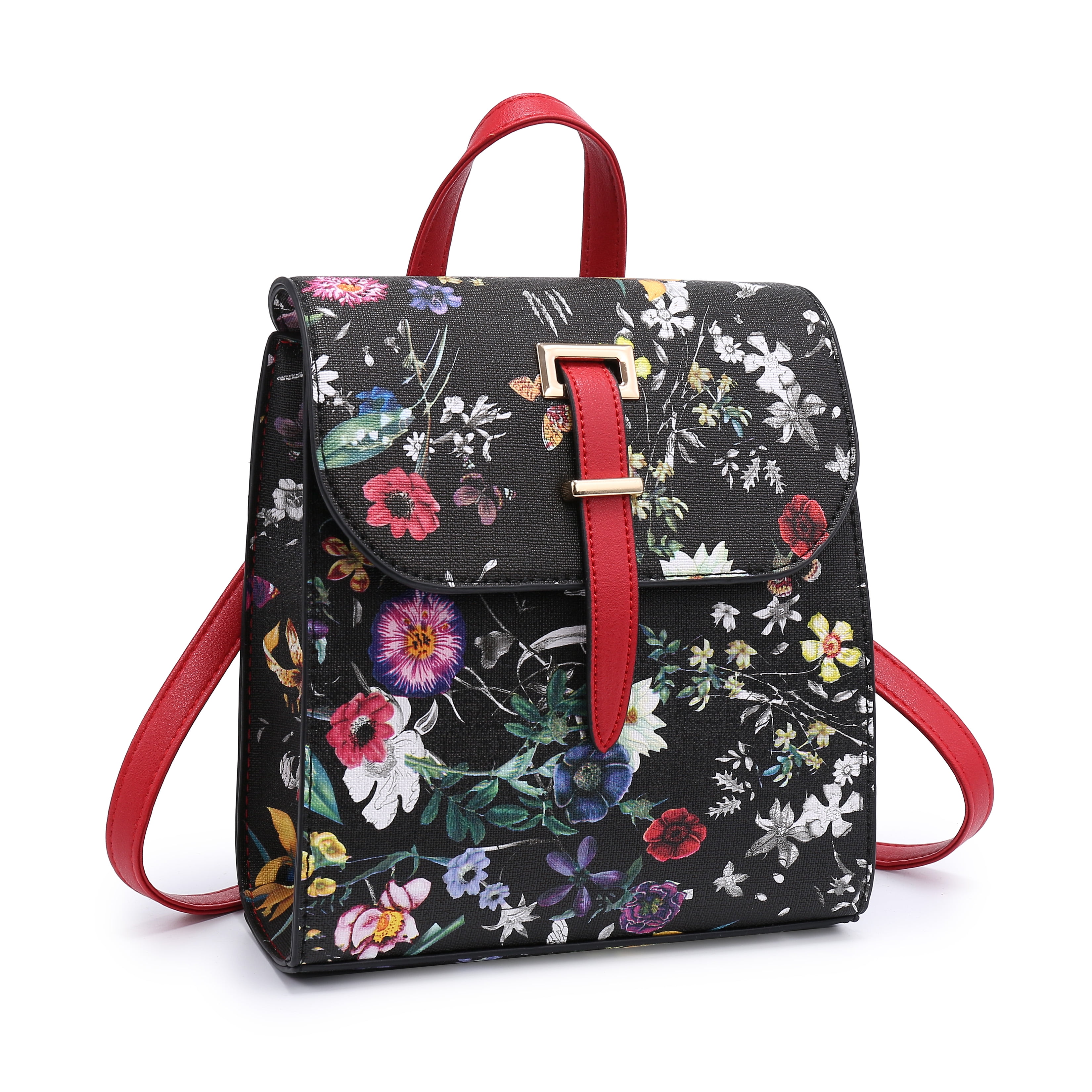 Tepilte Backpack Purse for Women Fashion Floral Rucksack PU