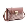 thumbnail image 1 of Tepilte 100% Faux leather Quilted Zipper Mini Shoulder Bag, MV/PK, 1 of 5