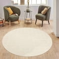 thumbnail image 1 of Teppich Homes Cozy Cream Geometric Pattern Tufted Wool Area Rug 9x9 - Handmade Living Room Carpet, 1 of 1
