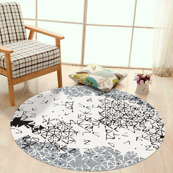 Teppich Homes Handmade 16x16 Area Rug - Soft White Tufted Wool Carpet for Hallway and Living Room Dcor