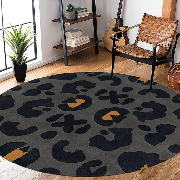 Teppich Homes Handmade 5x5 Area Rug - Soft Wool Carpet in Grey, Tufted Design for Hallway and Living Room Décor