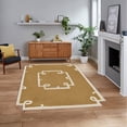 thumbnail image 1 of Teppich Homes Handmade 5x7 Area Rug - Soft Wool Tufted Carpet in Yellow and Mustard for Hallway and Living Room Décor, 1 of 10