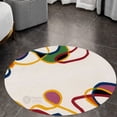thumbnail image 1 of Teppich Homes Handmade 6x6 Wool Carpet - Soft White Tufted Area Rug for Living Room and Hallway, 1 of 7