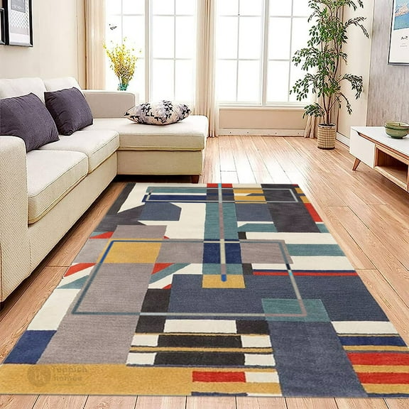 Teppich Homes, Wool Rug 7x10 | Handmade Tufted Carpet for Hallway and Living Room | Soft Area Rug, Perfect for Any Space