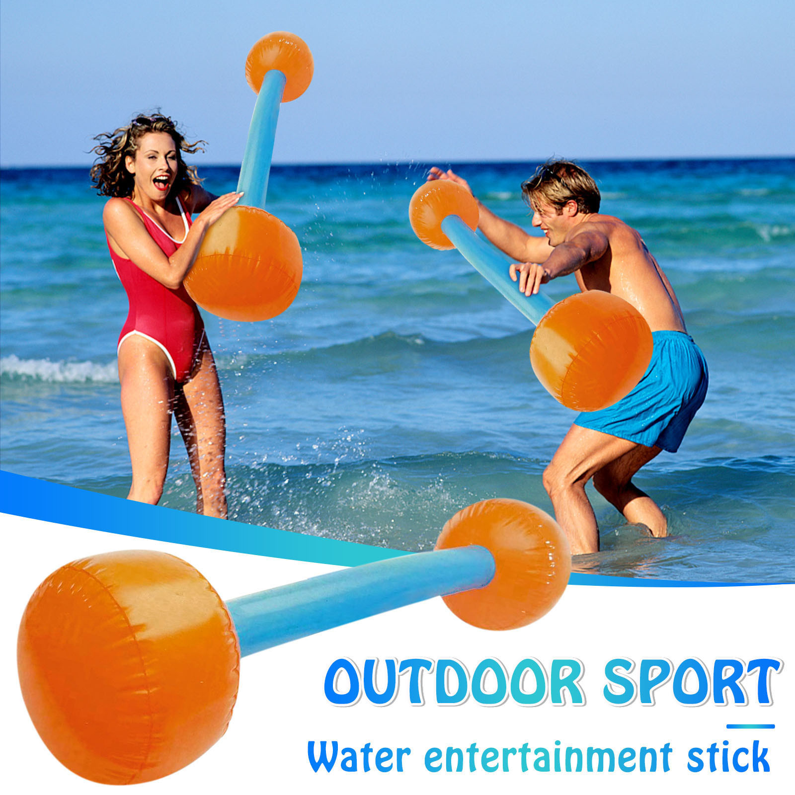 Tepsmf 2 Pcs Inflatable Pool Toy For 2 Players For Children Adult