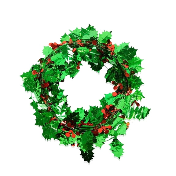Tepsmf 24.6 FT Artificial Vine Garland Green Leaves Bendable Wire Stem Flexible Hanging Ivy for Home Garden Wedding Party Wall Indoor Outdoor Decor