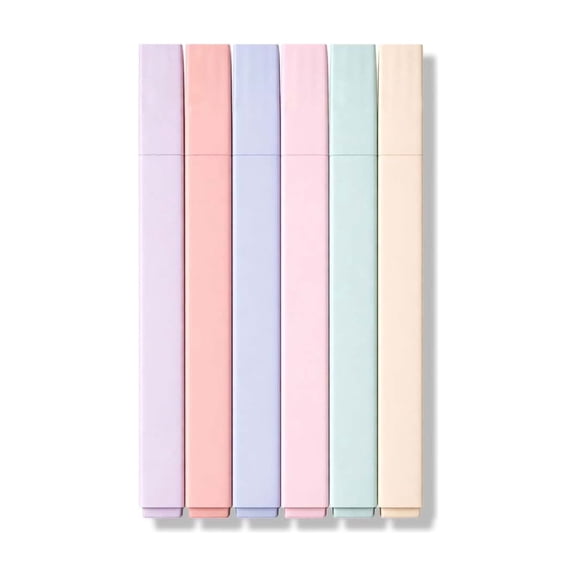 Tepsmf 6 Pcs Aesthetic Cute Highlighters and Pens no bleed Assorted Colors For Office Journaling Supplies 10ml