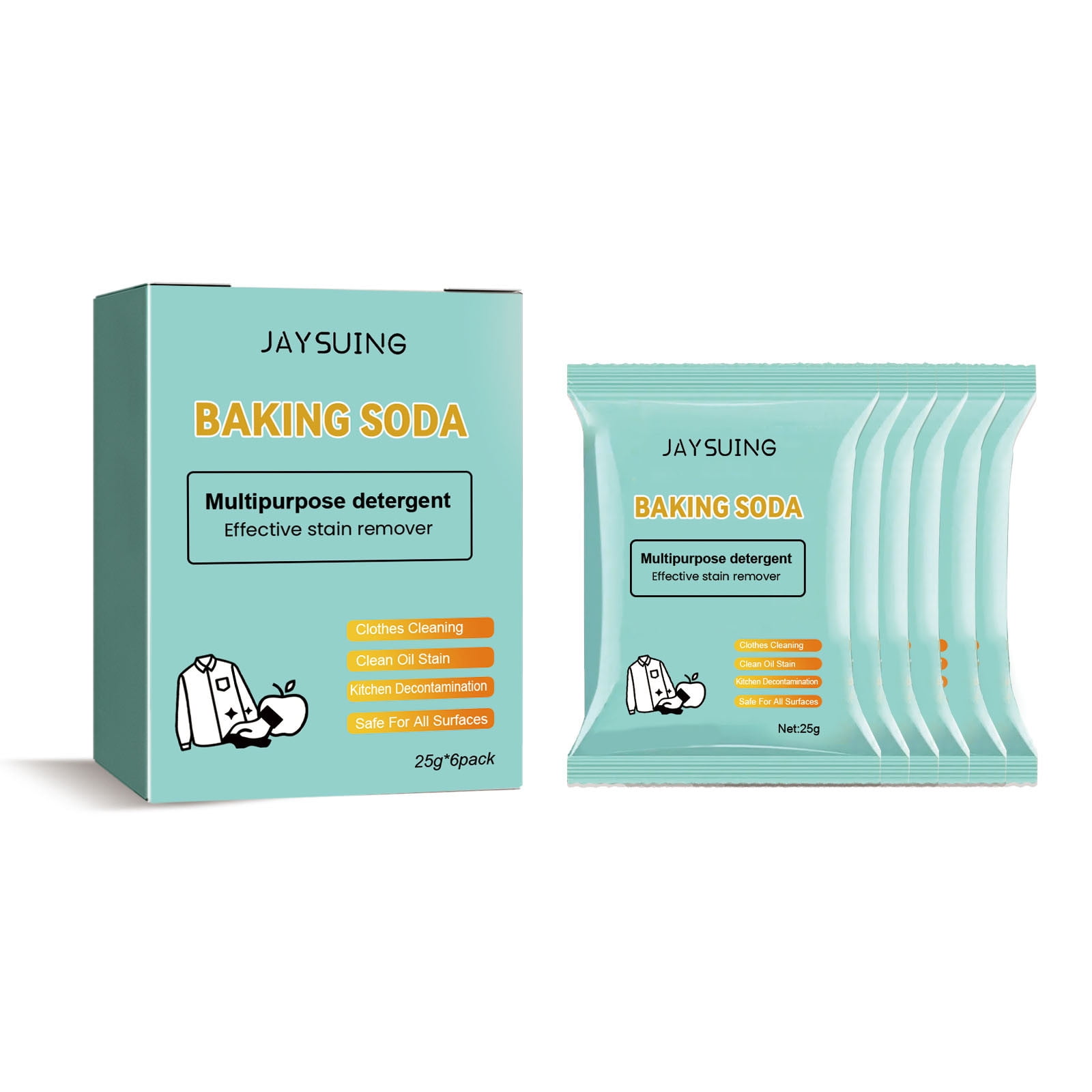 Tepsmf 6Packs Baking Soda, Multipurpose Stove Cleaner, Detergent Sodium