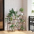 Tepsmf 8story Flower Rack Indoor Solid Wood Flower Pot Rack Living
