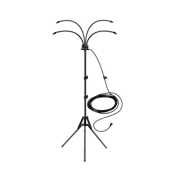 Tepsmf Adjustable Standing Misting System, Outdoor Patio Portable Sprayer, Custom Coverage Cooling Mister for Backyard Garden Area