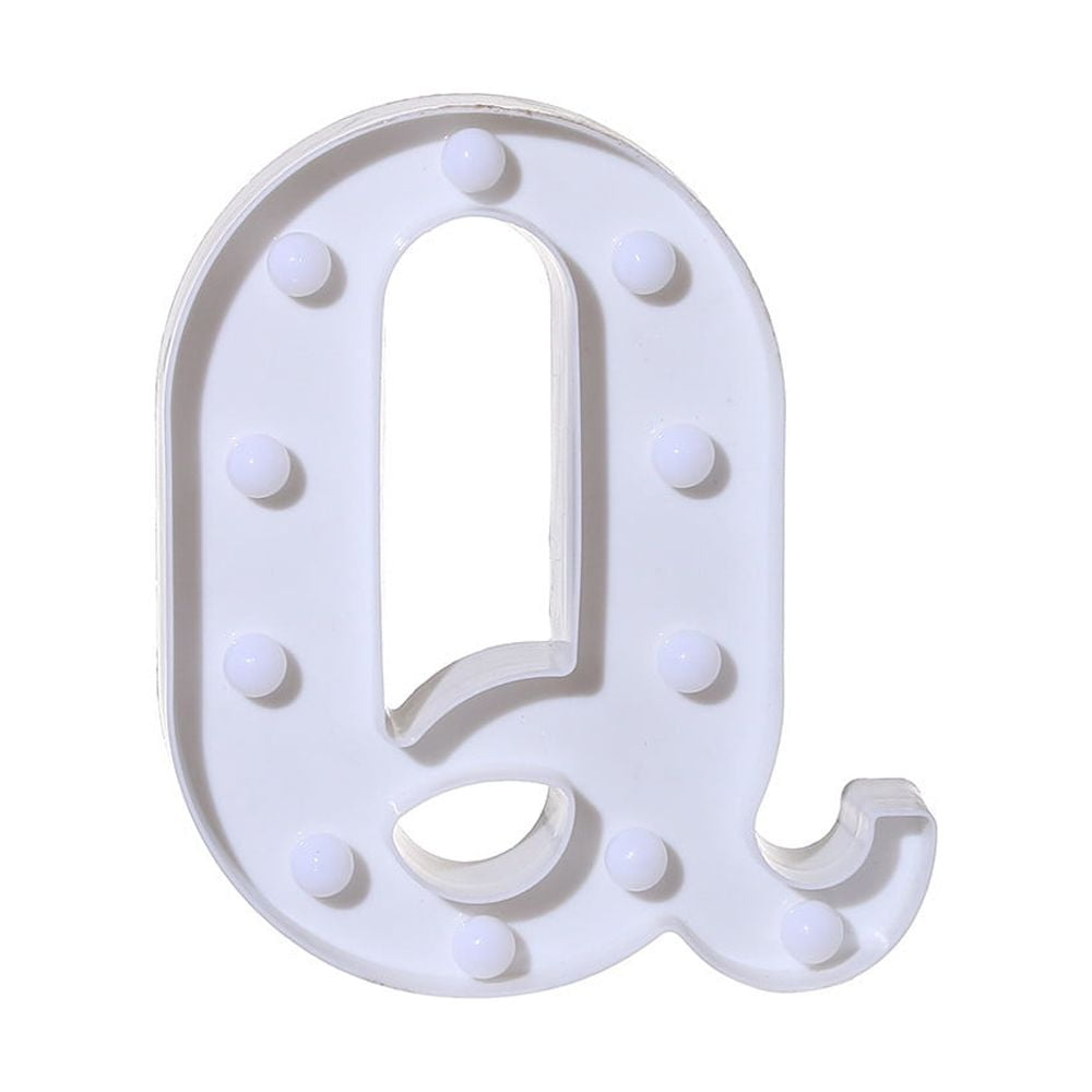 Tepsmf Alphabet LED Letter Lights Light Up White Plastic Letters Room Decor - Walmart.com