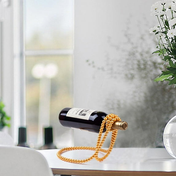 Tepsmf Black And Friday Home Deals 2024 Pearl Necklace Wine Rack Suspended Red Home Decor, Wine Rack Home Desktop Decoration Light Luxury Style Ornament Upgraded