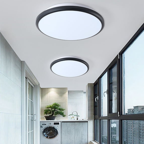 Tepsmf LED Flush Mount Ceiling Light Fixture, Waterproof 9 Inch Ultra-Thin Modern Round Fixture, Dimmable for Bedroom/Kitchen/Bathroom