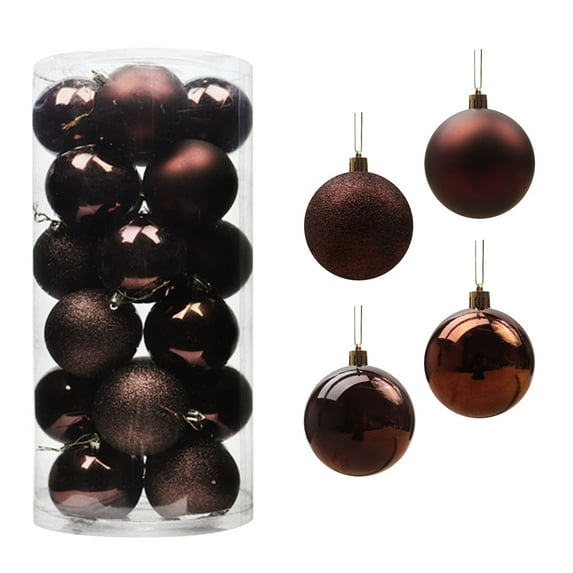 Tepsmf Black and Friday Store Large Christmas Ball Ornaments 8cm 24pcs Hanging Tree Ornament Decorations Shatterproof Vintage Mercury Balls