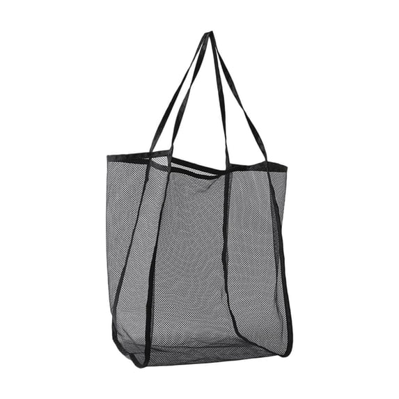Tepsmf Breathable Mesh Beach Tote Bag Lightweight Transparent Net Shoulder Bag Large Capacity Reusable Grocery Travel Bag for Daily Use