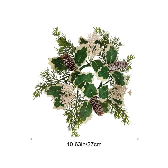 Tepsmf Candle Wreath Aromatherapy Ring Pinecone Decorative Centerpiece For Home Desktop Table Christmas Holiday Display