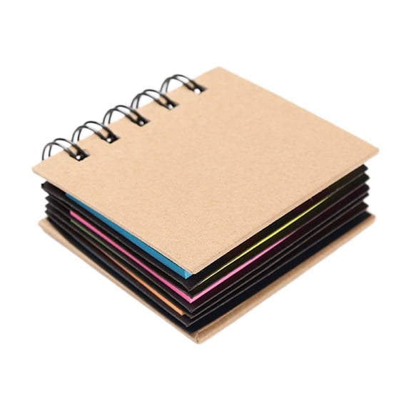 Tepsmf Colorful Spiral Sticky Notes Notebook 5 Bright Colors Self Stick Memo Pad 3.3x3 IN Portable For Office Home School Use