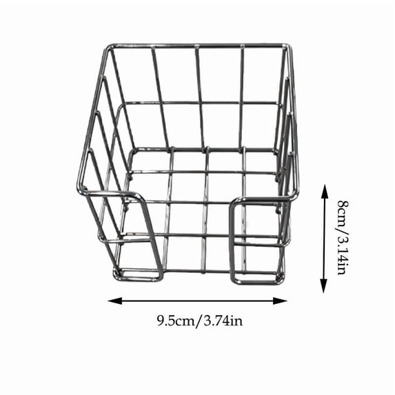 Tepsmf Desktop Wrought Iron Openwork Sticky Notes Grid Organizer Memo Holder Display Rack Multifunctional Storage For Office Home School Supplies