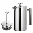 thumbnail image 1 of Haykey Double-layer Stainless Steel Coffee Pot Insulation Coffee Maker Press Coffee Pot Stainless Steel 304, 1 of 1