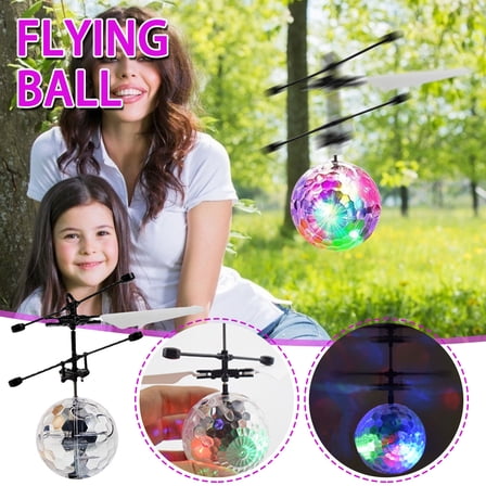 Tepsmf Drone,Adult Toys,Flying Ball Drone Helicopter Ball Built-In Shinning Led Lighting for Kids Toy