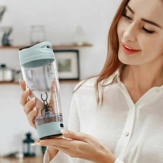 Tepsmf Electric Shaker Bottle, 500ml Bottle Blender, Waterproof Shake Bottle Mixer, Portable Automatic Rotation Mixer Cup,Protein Mix Bottle
