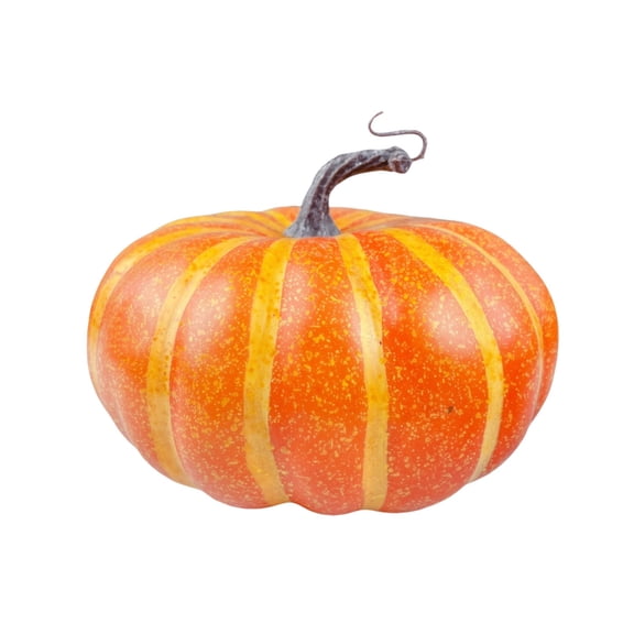 Tepsmf Fall Artificial Striped Pumpkin Decor Fake Foam Ornament for Thanksgiving Halloween Table Home Decoration