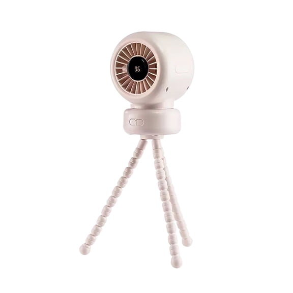 Tepsmf Fan for Baby - Portable Clip On Fan with Flexible Silicone Tripod, 3 Speed Silent Auto Oscillating, LED Display, Safe for Stroller, Crib, Car Seat, Travel & Desk
