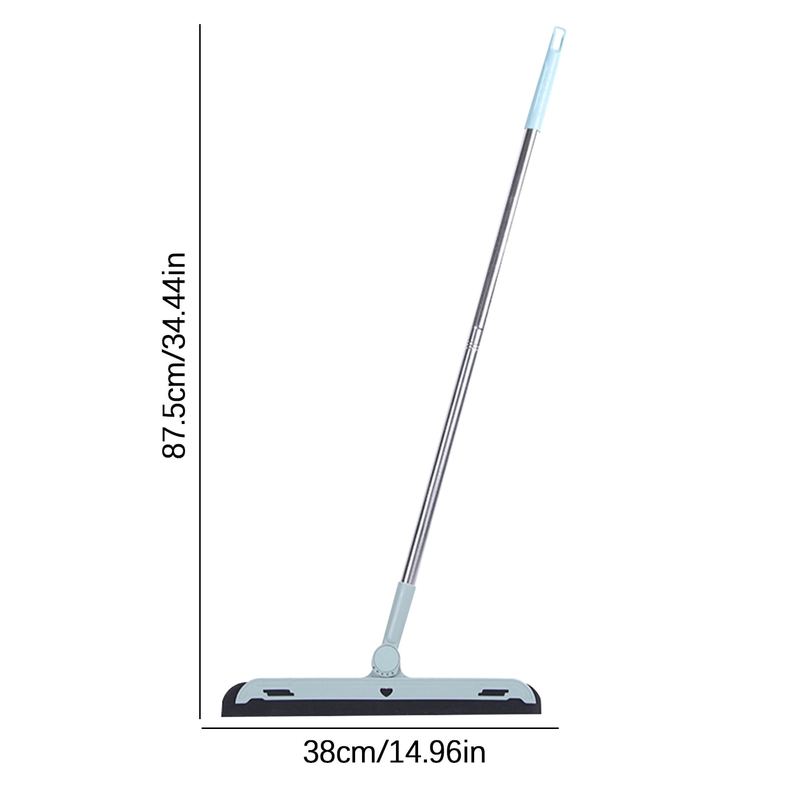 Tepsmf Floor Squeegee Broom with Long Handle Heavy Duty Scrubber Wiper