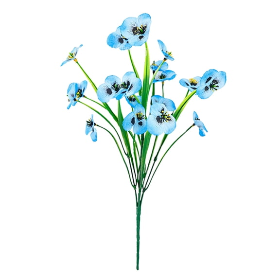 Tepsmf Forked Spring Grass Pansy Artificial Flowers, 7 Branch Home Decor Wedding Decoration Fake Bloom Arrangement for Vase Centerpiece