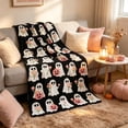 thumbnail image 1 of Tepsmf Halloween Flannel Throw Blanket, 60x40 IN Holiday Soft Plush Fleece, Warm Cozy Lightweight for Sofa Bedroom Indoor Home Decor, 1 of 6