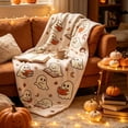 thumbnail image 1 of Tepsmf Halloween Flannel Throw Blanket, 60x40 IN Holiday Soft Plush Fleece, Warm Cozy Lightweight for Sofa Bedroom Indoor Home Decor, 1 of 6