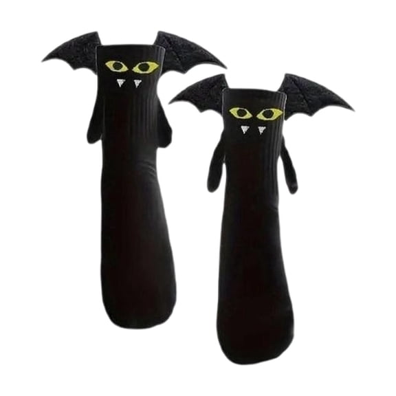 Tepsmf Halloween Ghost and Devil Socks Cotton-Lined Mid-Calf Novelty Socks for Parties Fall Spring