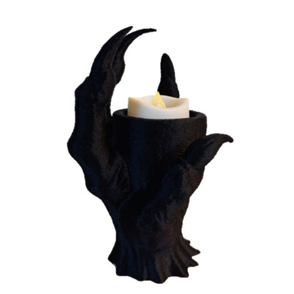 Tepsmf Halloween Skeleton Hand Lamp Holder, Tabletop Stand for Decorative Light Bulb, Spooky Gothic Decor (Bulb Not Included)
