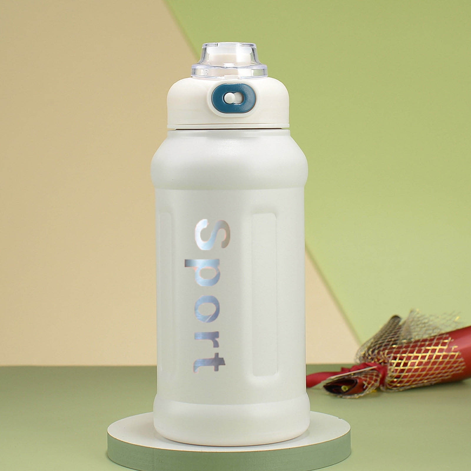 Tepsmf Insulated Water Bottle With Straw For Adults Large Thermal