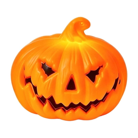 Tepsmf LED Light Up Pumpkin Lamp, Battery Operated Halloween Decor, Spooky Electronic Candle Light for Home Party Tabletop Ornament Display