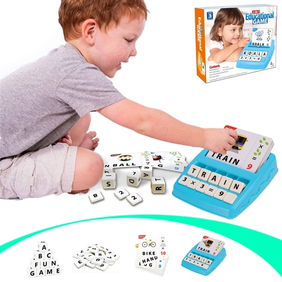 Tepsmf Matching Letter Games for Kids Ages 4-8,Learning & Education Toys for Preschool Boys Girls Spelling/Reading/Math Learning/Word Learn, Christmas Gifts,Toddler Girl Toys