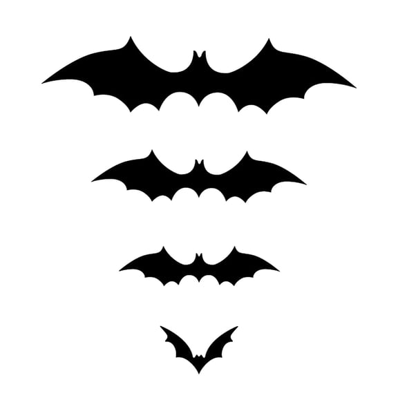 Tepsmf Multi Quantity 3D Bat Wall Decals, Removable Stickers, Decor for Wall Indoor Outdoor Party Festive Scene Atmosphere Layout