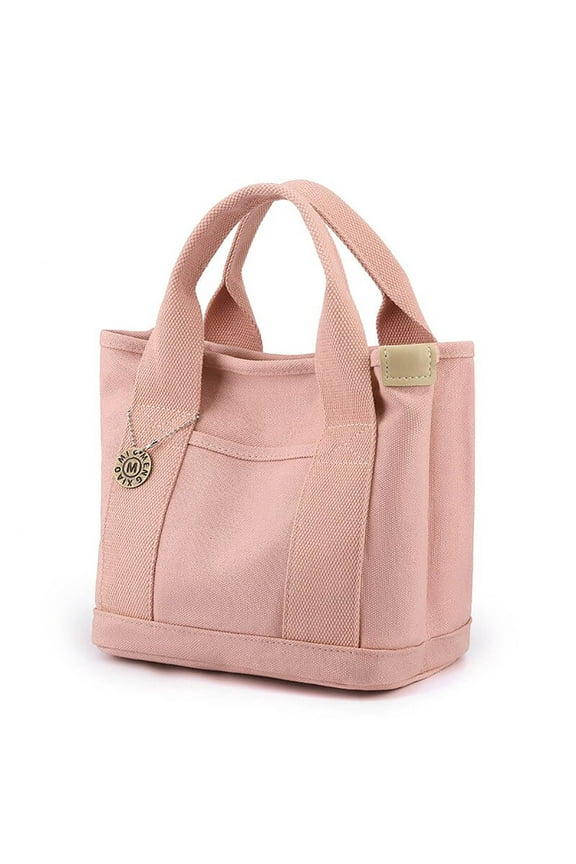Tepsmf Multi-compartment Canvas Tote Bag,Womens Crossbody Bag Trendy Small Handbag with Zipper